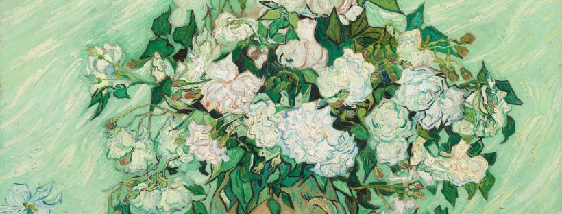 Vincent van Gogh (Dutch, 1853 - 1890 ), Roses, 1890, oil on canvas, Gift of Pamela Harriman in memory of W. Averell Harriman